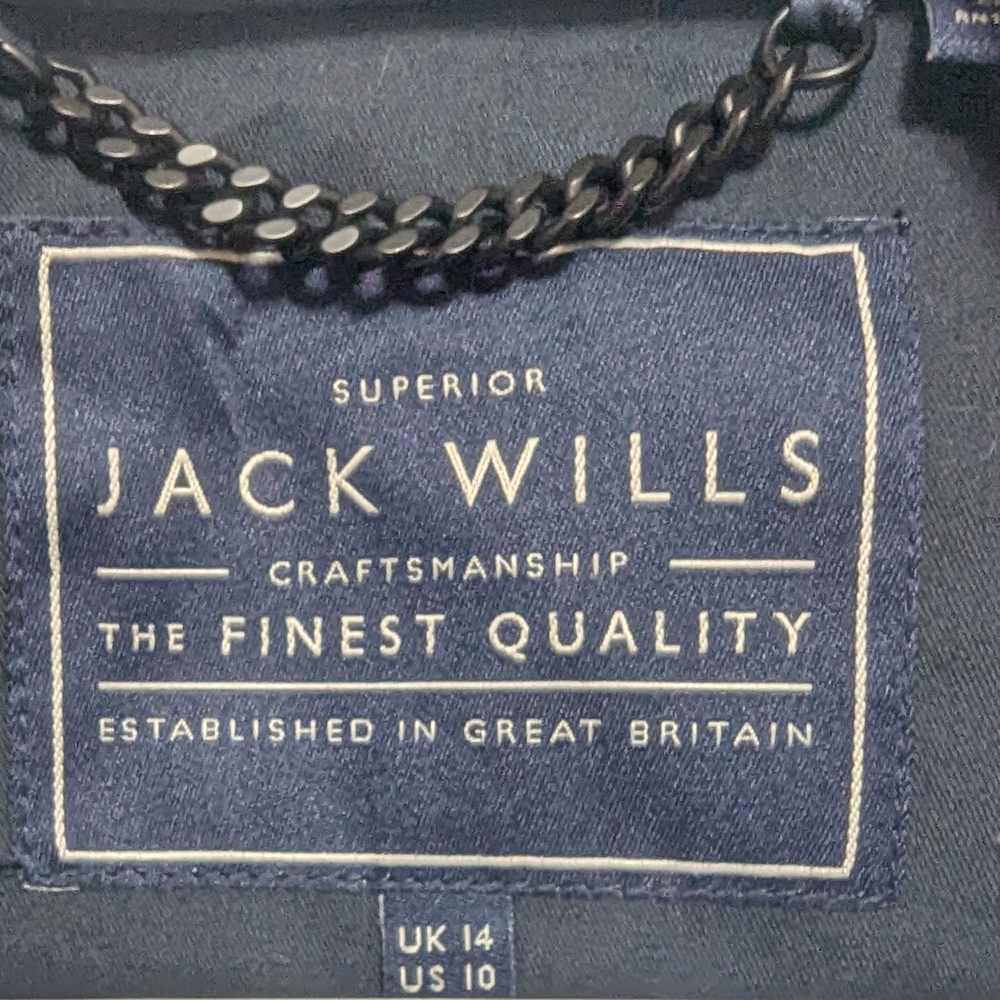 Jack Wills Navy Blue Trench Coat - Picture 3 of 5